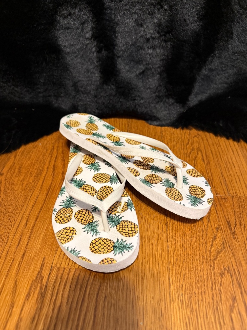 Pineapple flip flops